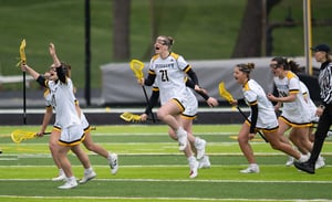 Women's Lacrosse Goal Celebration